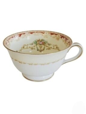 Noritake Floral Footed Tea Cup Made in Occupied Japan Vintage Porcelain
